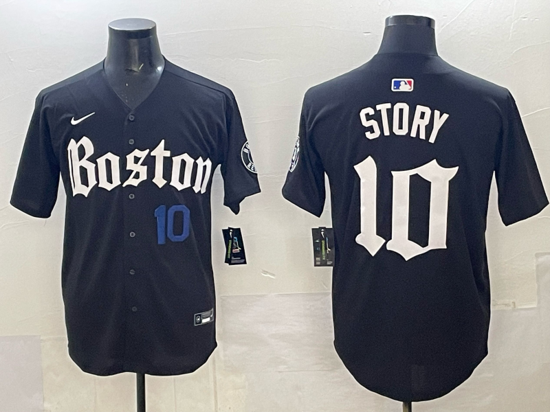 Men Boston Red Sox #10 Story black 2025 Nike MLB Jersey 007->boston red sox->MLB Jersey